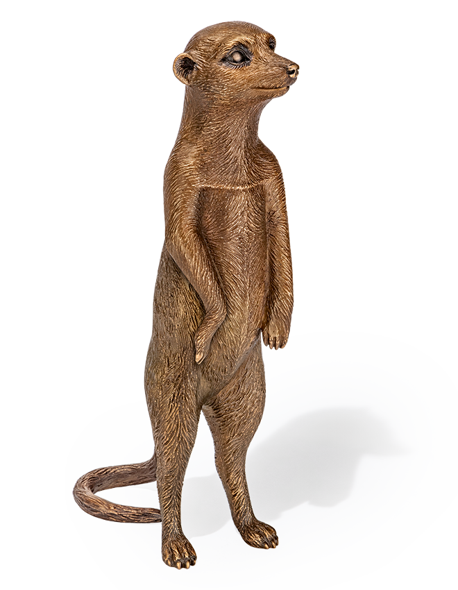 Bronzefigur «Erdmännchenjunges» aus dem Atelier Strassacker