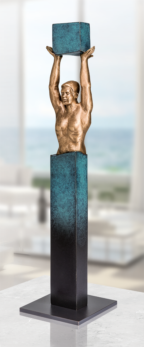 Bronzefigur Yes, I can von Annie Jungers