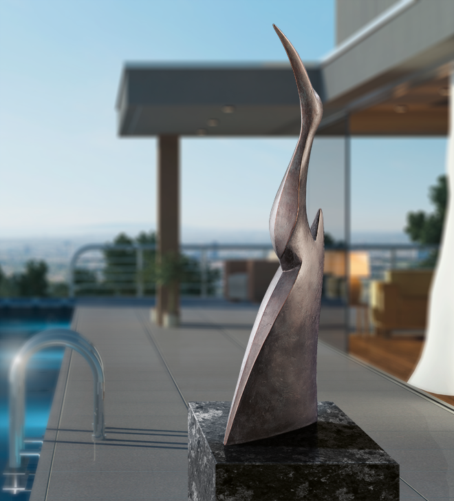 Bronzefigur Beschützerin von Monika Wex