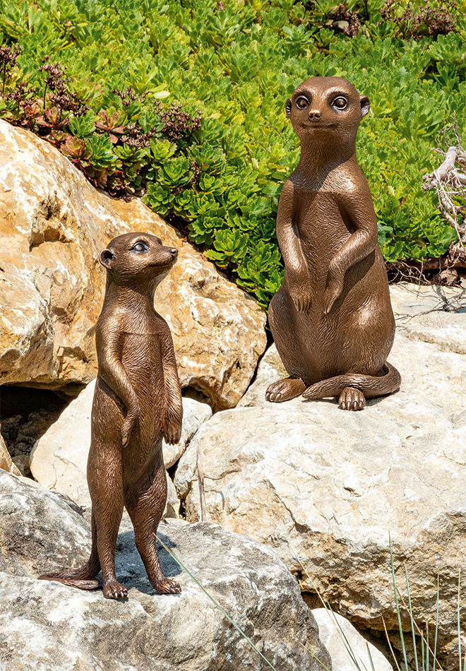 Bronzefigur «Erdmännchenjunges» aus dem Atelier Strassacker