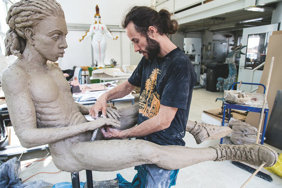 Entstehung-Bronzeskulptur-Modell